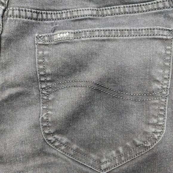 Lee Jeans Womens 14P PETITE Black Regular Fit Boot Cut Mid Rise Stretch Denim - Picture 4 of 15